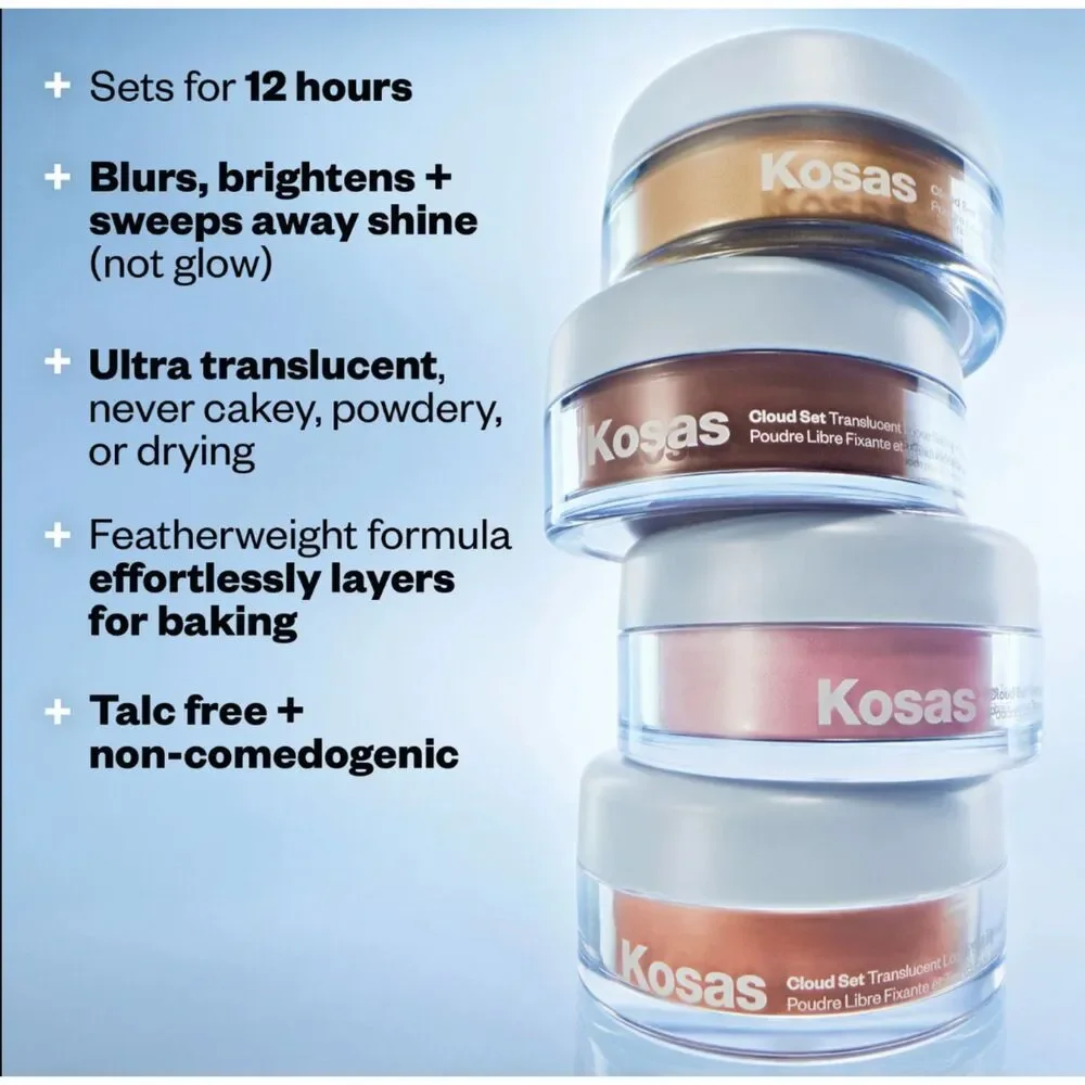Kosas Cloud Set Powder + BB Burst Tint Gel Cream | Dreamy/Rich + Deep 40 | NIB